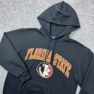 Florida State Seminoles Hoodie Mens Medium Black Champion‎ FSU Football Pullover